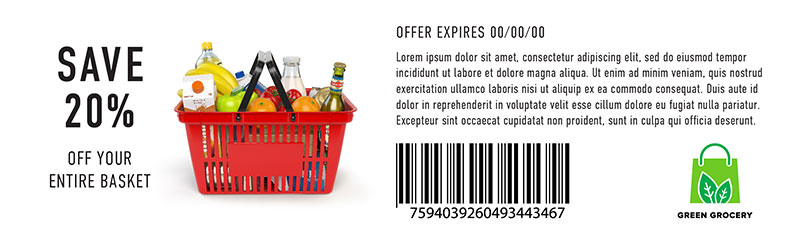 representation of grocery coupon
