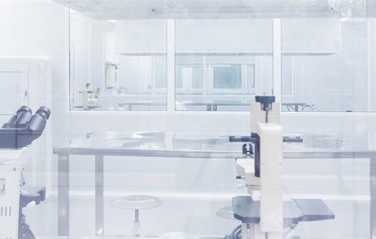 An empty and bright cleanroom