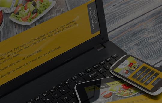 laptop, smartphone and tablet displaying same web page
